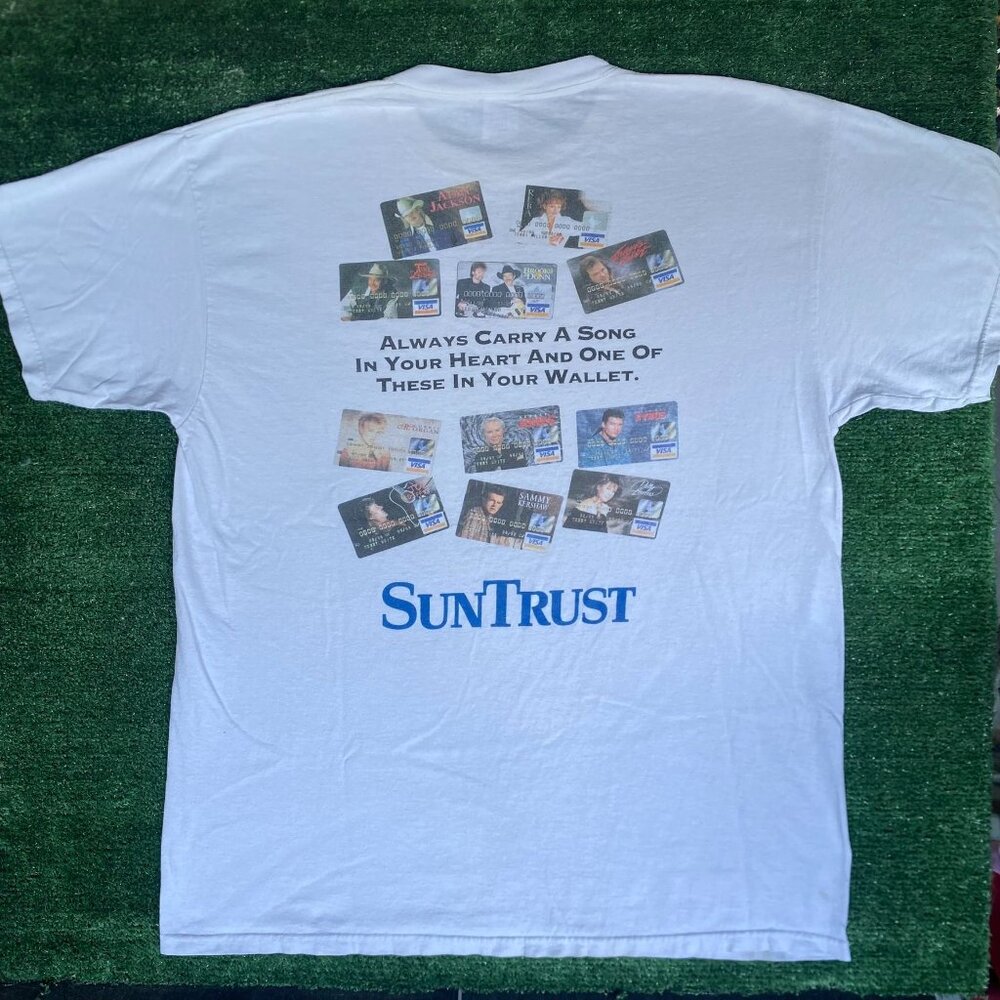 Vintage 90s SunTrust Band Shirt Country Music Credit Card Tee